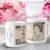 Tasse mit 1975 £ 10 Note Image | Queen Elizabeth I