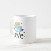 Tasse mit 2 Weihnachtsdesigns (Vorderseite Links)