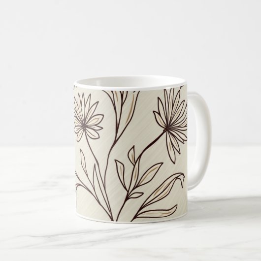 Tasse mit abstraktem Blumenmuster (VorderseiteRechts)