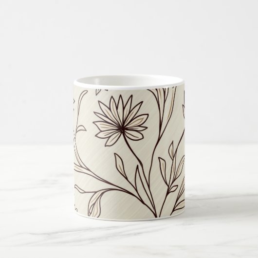 Tasse mit abstraktem Blumenmuster (Mittel)