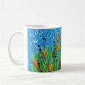 Tasse mit abstraktem Entwurf mit surreal Blumen! (Links)
