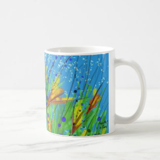 Tasse mit abstraktem Entwurf mit surreal Blumen!