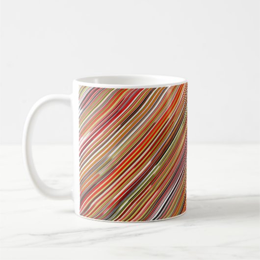 Tasse mit abstraktem Entwurf: parallele bunte (Links)