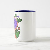 Tasse mit achtsamer Gehirn-Blumenillustration (Zentrum)