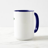 Tasse mit achtsamer Gehirn-Blumenillustration (VorderseiteRechts)