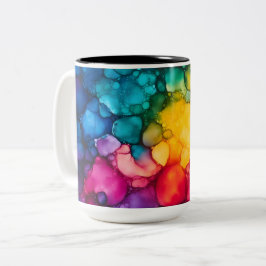Tasse mit Alkohol-Tinte-Design in zwei Farben, 0,4