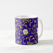 Tasse mit altem orientalischem Stoffmuster (VorderseiteRechts)