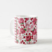 Tasse mit altrosa Rosen (Vorderseite Links)