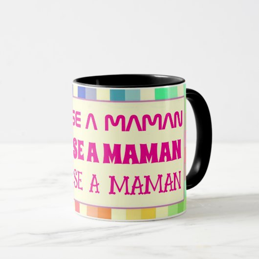 Tasse mit änderbarem Text (VorderseiteRechts)