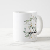 Tasse mit Anfangsbezeichnung M Monogramm Grünfläch (Vorderseite Rechts)