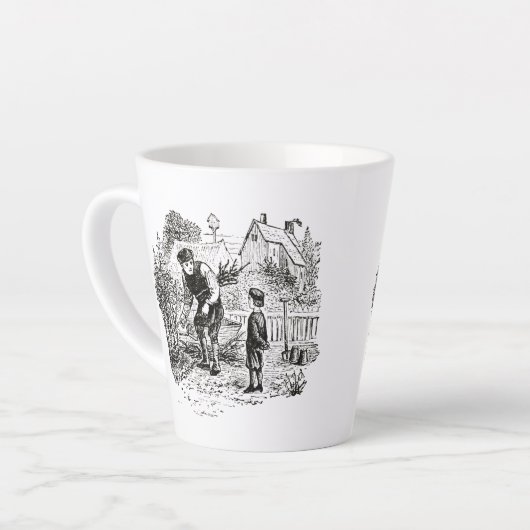 Tasse mit antikem Gartenbild (Linke Ecke)