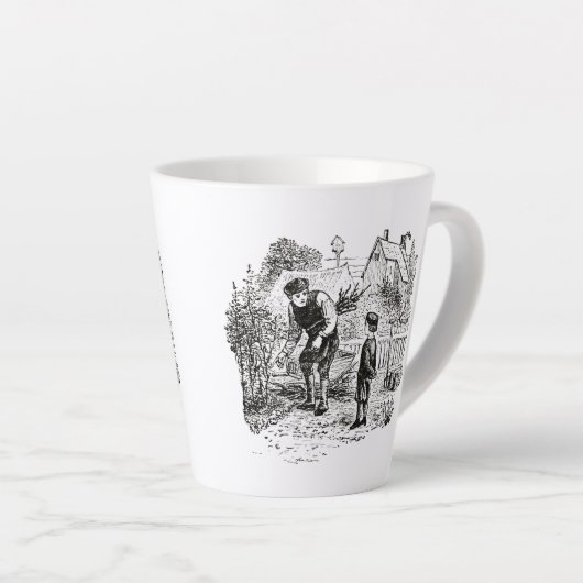 Tasse mit antikem Gartenbild (Rechte Ecke)