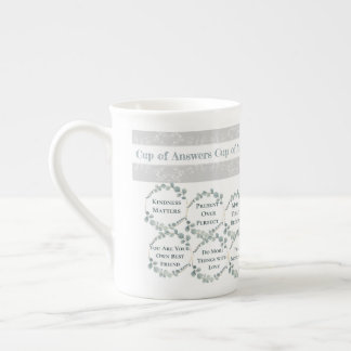 Tasse mit Antworten Selbstliebe Aufmunternde Zitat