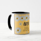 Tasse mit April-Geburts-Monats-Blume das (Vorderseite Links)