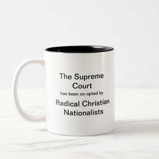 Tasse mit Atheist/agnostischer Aussage (Links)
