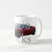 Tasse mit Auto und individuellem Namen (VorderseiteRechts)