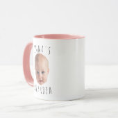 Tasse mit Baby Face Custom Face Baby Mama Vater (Vorderseite Links)