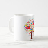 Tasse mit Baum mit herzförmigen Blättern (Vorderseite Links)