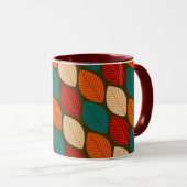 Tasse mit 'Blatt'-Muster im Stil der Mitte des 20. (VorderseiteRechts)