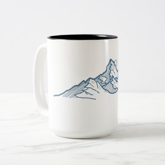 Tasse mit blauem Berg (Vorderseite Links)