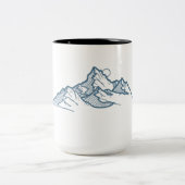 Tasse mit blauem Berg (Mittel)