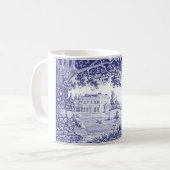 Tasse mit blauer Toile - französisches Landdekor (Vorderseite Links)