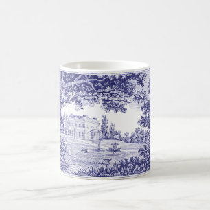 Tasse mit blauer Toile - französisches Landdekor