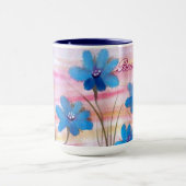 Tasse mit blauer Wasserfarbe (Zentrum)