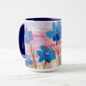 Tasse mit blauer Wasserfarbe (Vorderseite Links)