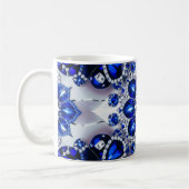 Tasse mit blauweißem Farbdesign (Links)