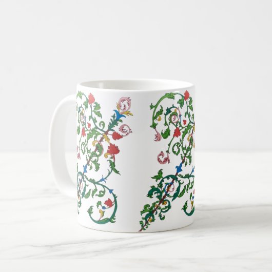 Tasse mit Blumen (Vorderseite Links)