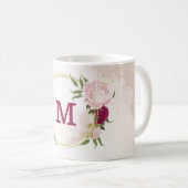 Tasse mit Blumenkaffee, magenta rosa (VorderseiteRechts)