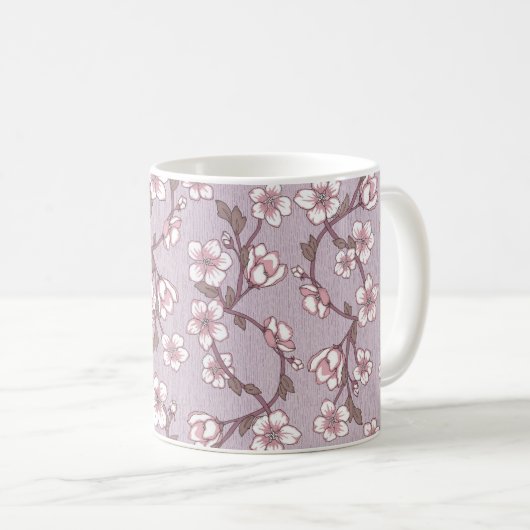 Tasse mit Blumenschrift - Personalisierter Kaffee (VorderseiteRechts)