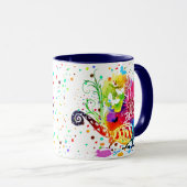 Tasse mit Blütenechse (VorderseiteRechts)
