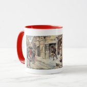 Tasse mit Bob Cratchit mit Tiny Tim (Vorderseite Links)