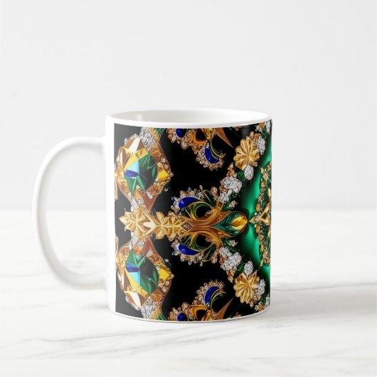 Tasse mit brasilianischem Farbdesign (Links)