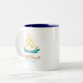 Tasse mit Brightheart-Meditations-Logo für Männer (Vorderseite Links)
