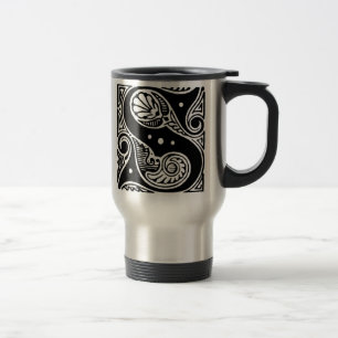 Tasse mit Buchstabe 'S' fürs Auto