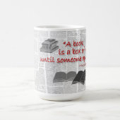 Tasse mit Buchthema (Mittel)
