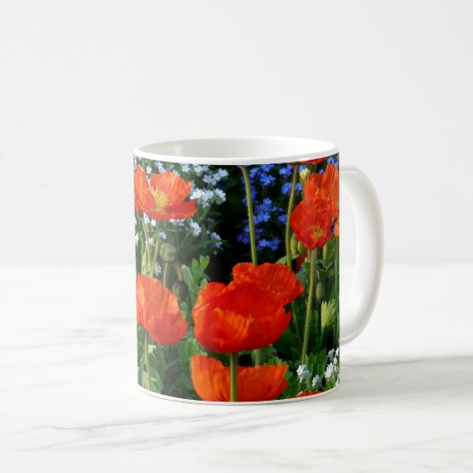 Tasse mit bunten Blume (VorderseiteRechts)