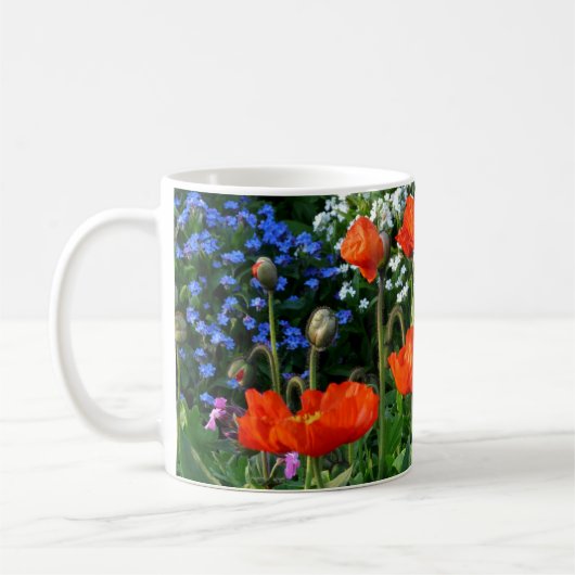Tasse mit bunten Blume (Links)