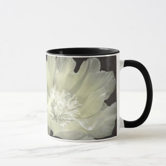 Tasse mit Cactus Blume in Creme & Black (Rechts)