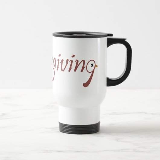 Tasse mit Cartoon Erntedank Truthahn (Rechts)