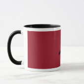 Tasse mit chinesischem Ochsensymbol, schwarz und (Links)