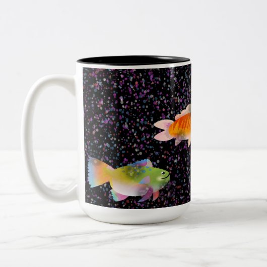 Tasse mit Comic & Colorful Fun Fish (Links)