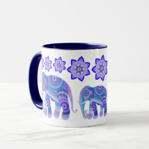 TASSE MIT COOLEN ELEFANTEN UND BLUME