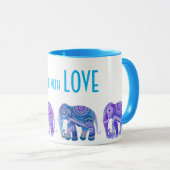 TASSE MIT COOLEN GRÜNEN ELEFANTEN (VorderseiteRechts)