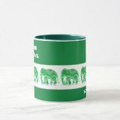 TASSE MIT COOLEN GRÜNEN ELEFANTEN (Zentrum)