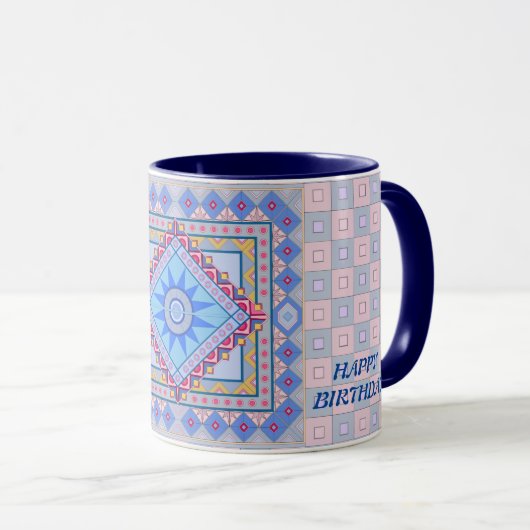 TASSE MIT COOLER KUNST FÜR DEN GEBURTSTAG (VorderseiteRechts)