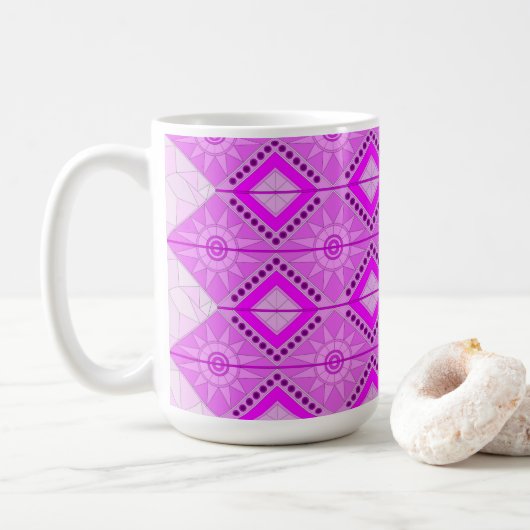TASSE MIT COOLER LILA-MIX-KUNST (Mit Donut)
